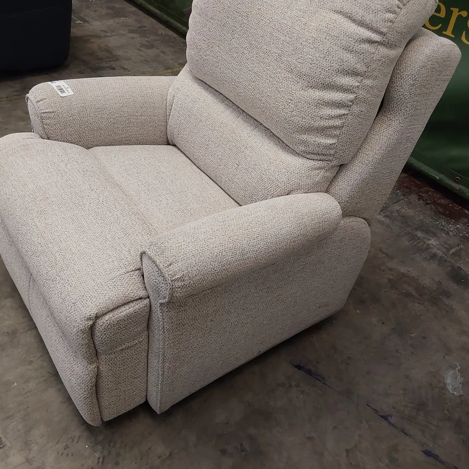 QUALITY BRITISH DESIGNER G PLAN NEWMARKET EASY CHAIR SPECKLE FAWN FABRIC 