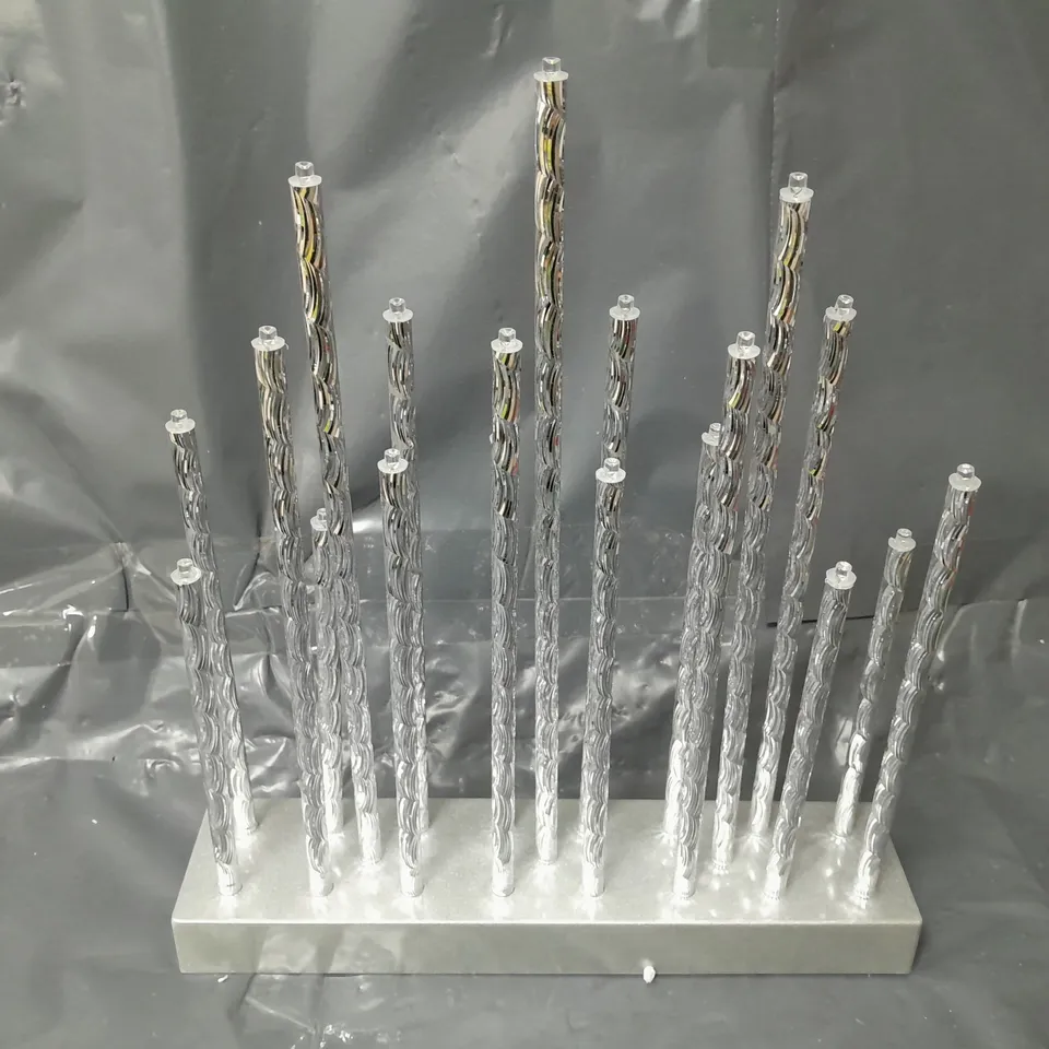 SILVER TUBE TABLE LIGHTS CHRISTMAS DECORATION