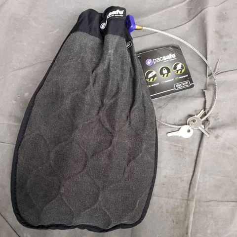 PACSAFE TRAVEL SECURITY POUCH WITH CABLE LOCK – BLACK 