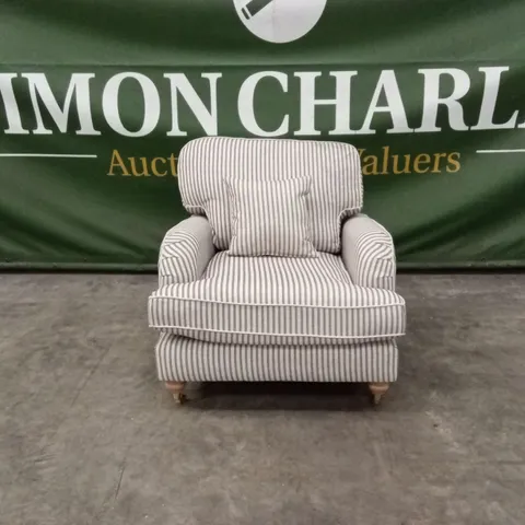 BAY STRIPE FABRIC ARMCHAIR