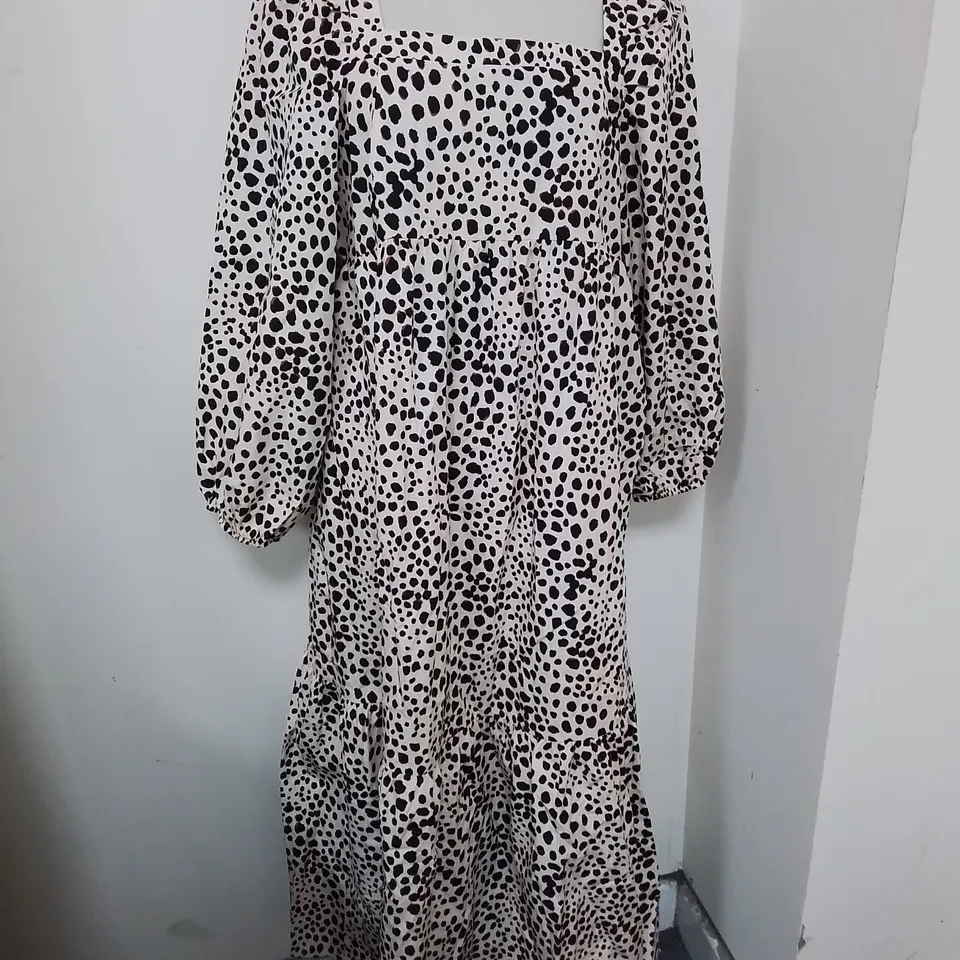 NOBODY'S CHILD AYLA MIDI DRESS IN CREAM - UK 10