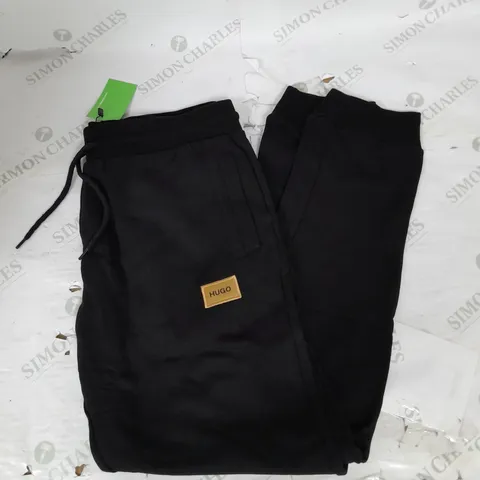 HUGO BOSS EMBROIDERED SWEATPANTS IN BLACK SIZE L