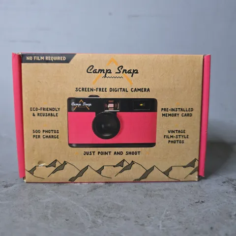 BOXED CAMP SNAP SCREEN FREE DIGITAL CAMERA 