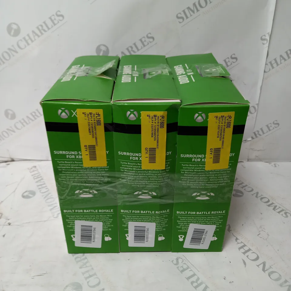 3X TURTLE BEACH EAR FORCE RECON 70 HEADSET - BLACK 
