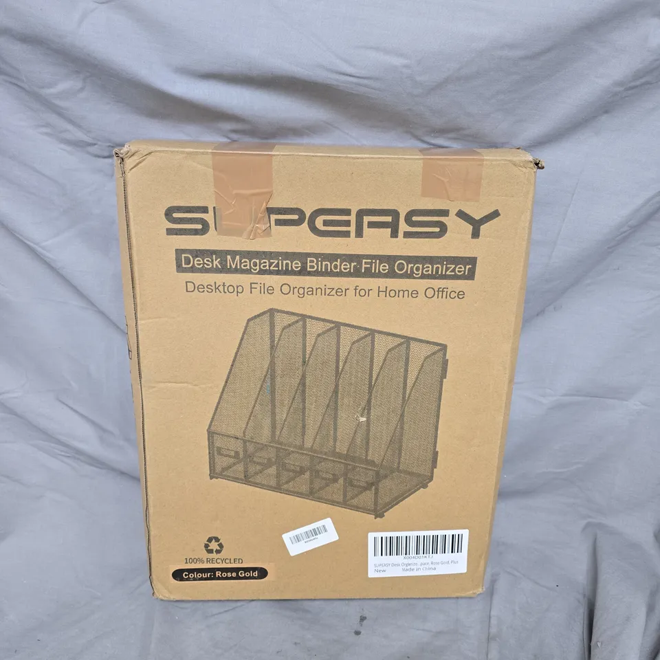 BOXED SUPEASY DESK MAGAZINE BINDER FILE ORGANIZER