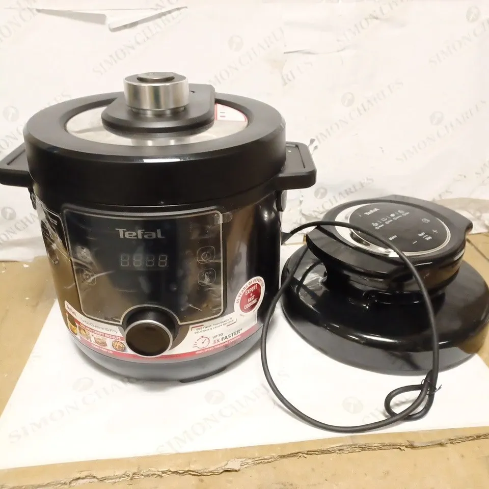 TEFAL TURBO CUISINE & FRY, 7.6L ELECTRIC PRESSURE COOKER WITH AIR FRYER LID