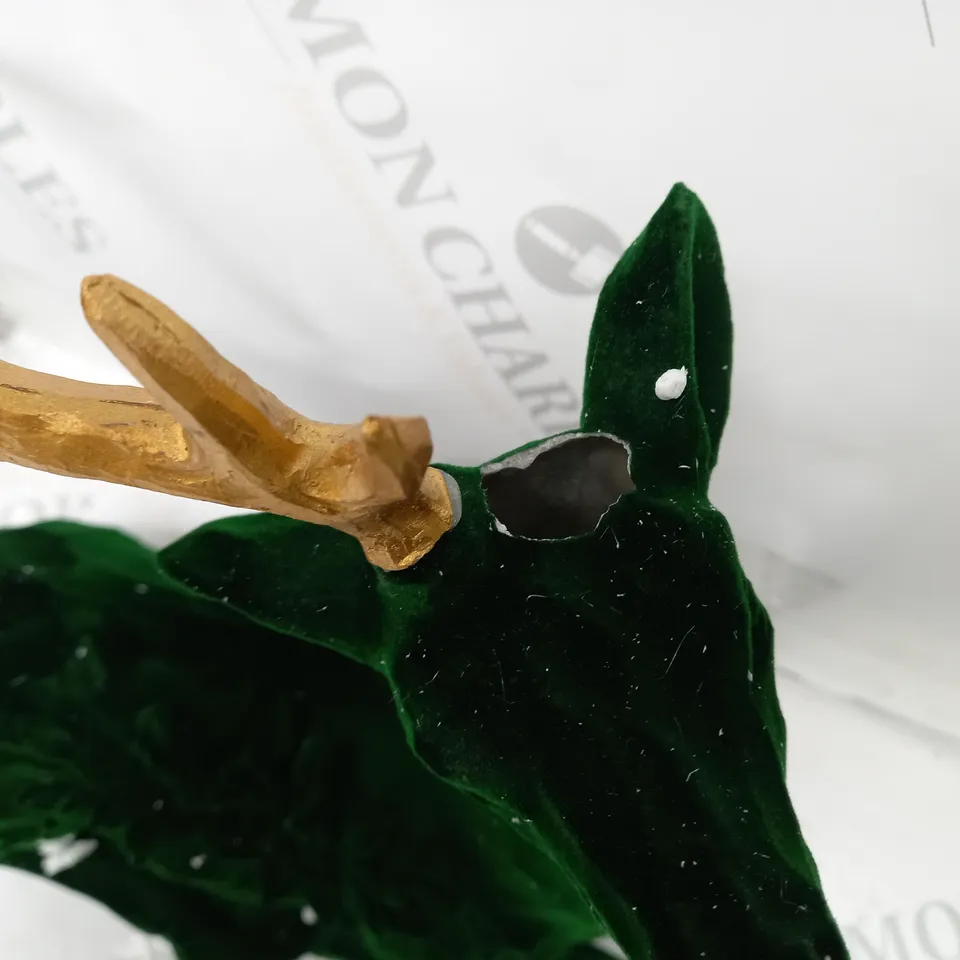 ALISON CORK SET OF 2 VELVET HENRY STAGS
