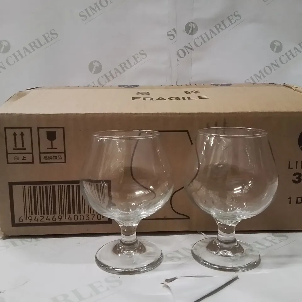 BOXED LIBBEY  EMBASSY BRANDY GLASSES SET OF 12