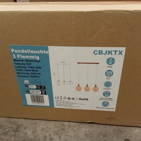 BOXED 3-LIGHT CEILING LIGHT