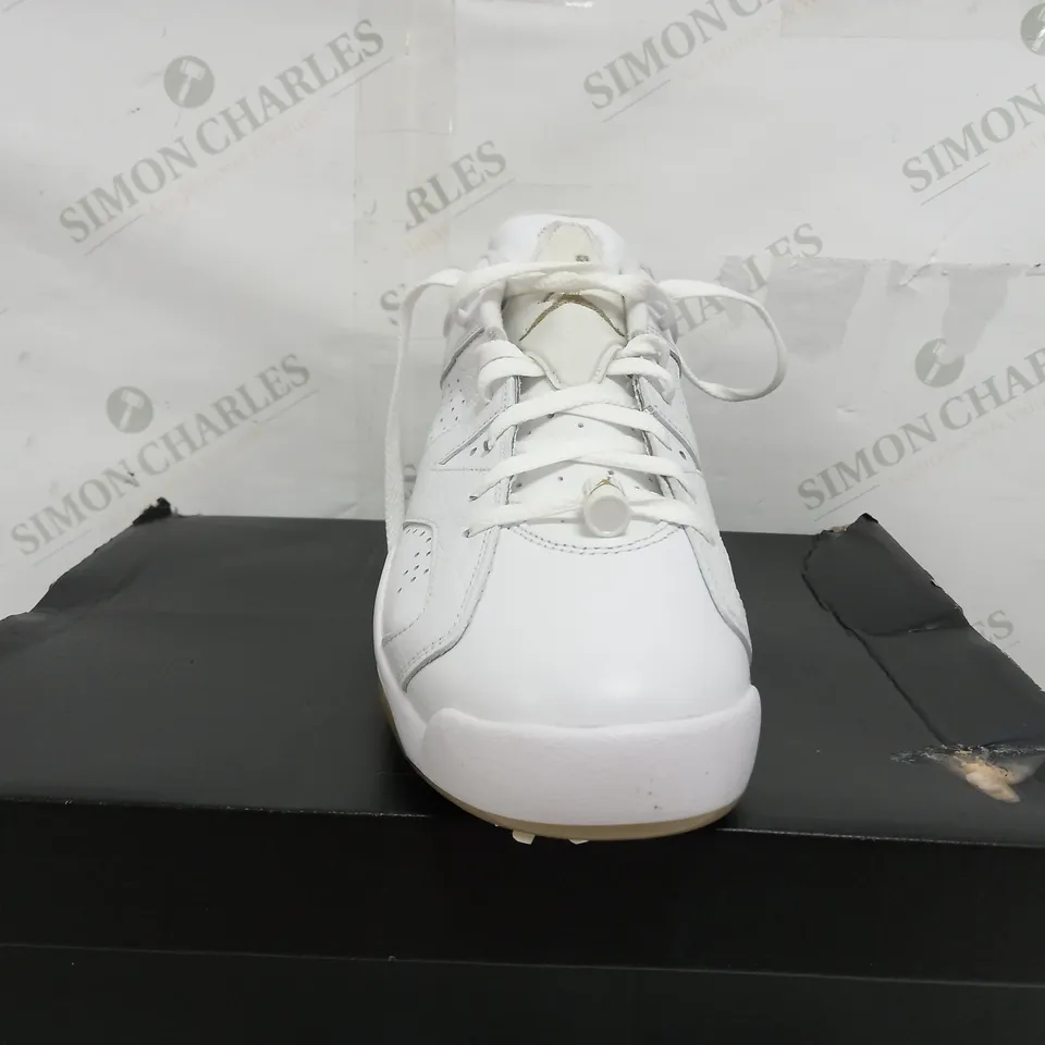 BOXED PAIR OF JORDAN RETRO 6 G WHITE GOLF SHOES - UK 11
