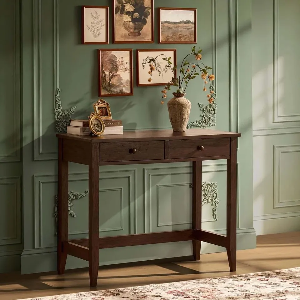 BOXED DUSK NELL CONSOLE TABLE - WALNUT (1 BOX)