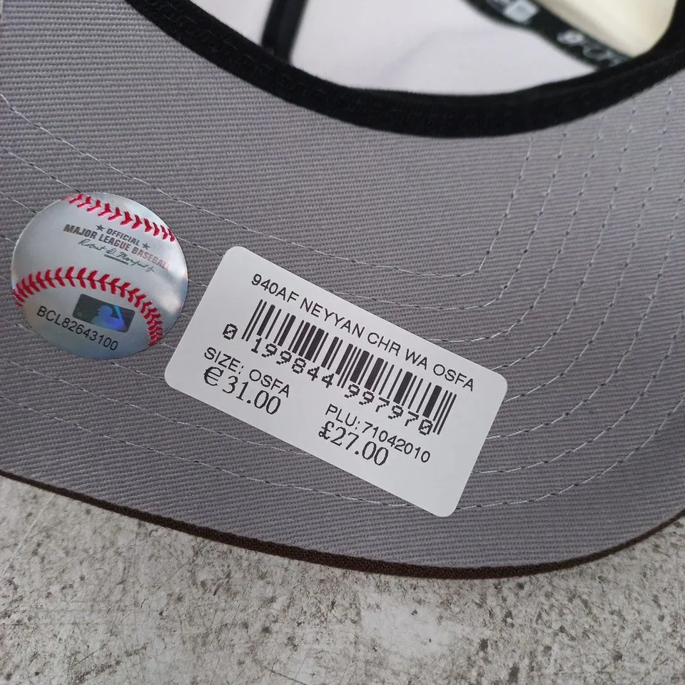 NEW ERA NEW YORK YANKEES BASEBALL CAP – OSFA, CREAM CROWN / BROWN PEAK