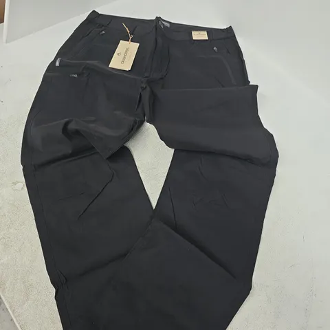 CRAGHOPPERS MENS EXPEDITION TROUSERS – BLACK, UK 38 LONG (EU 54, US 38)