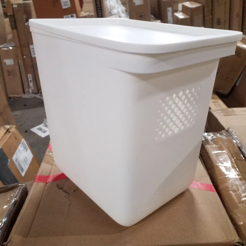 BOXED STORAGE BIN - WHITE