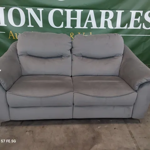 QUALITY BRITISH DESIGNER G PLAN JACKSON THREE SEATER SOFA PLUSH SLATE FABRIC