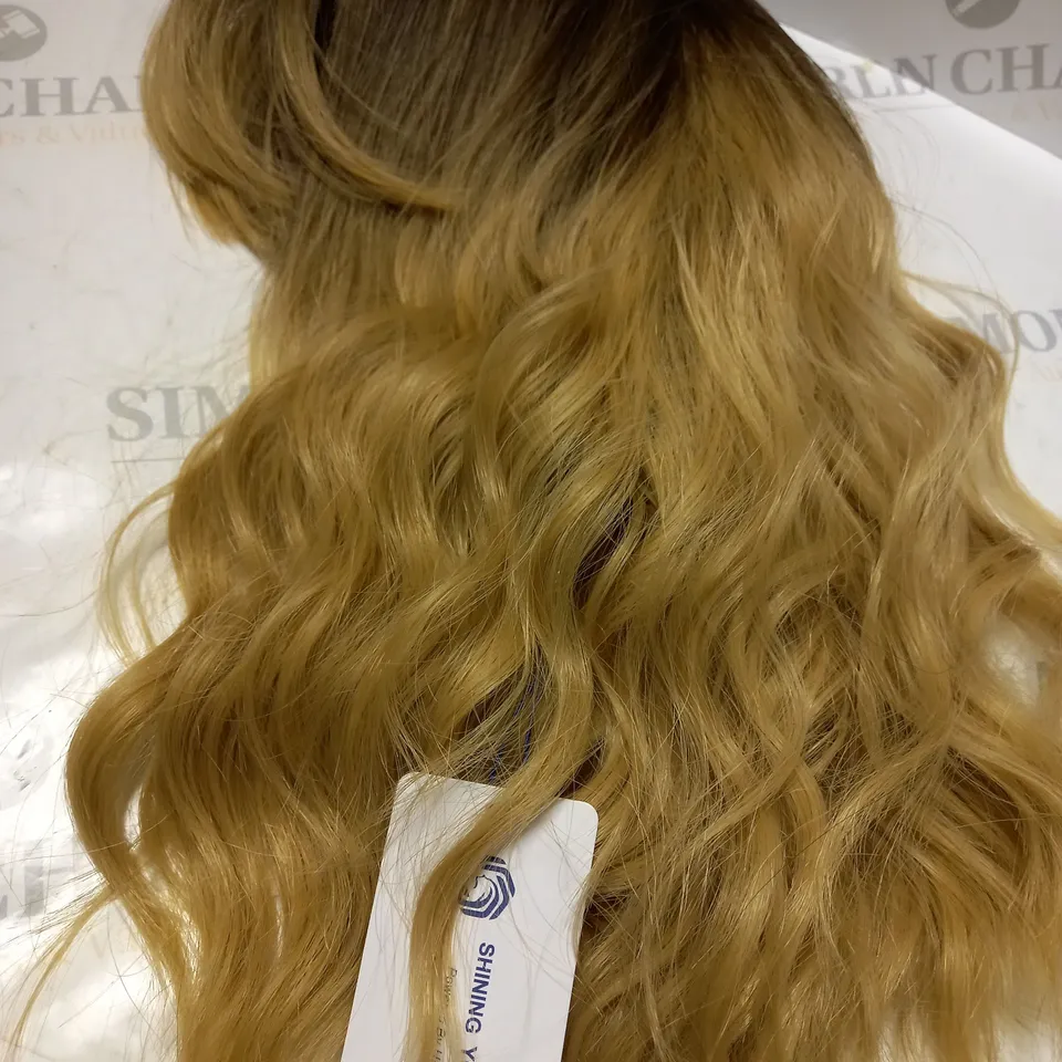 SHINING YOURSELF OMBRE BLONDE BOB CURLY 14" WIG