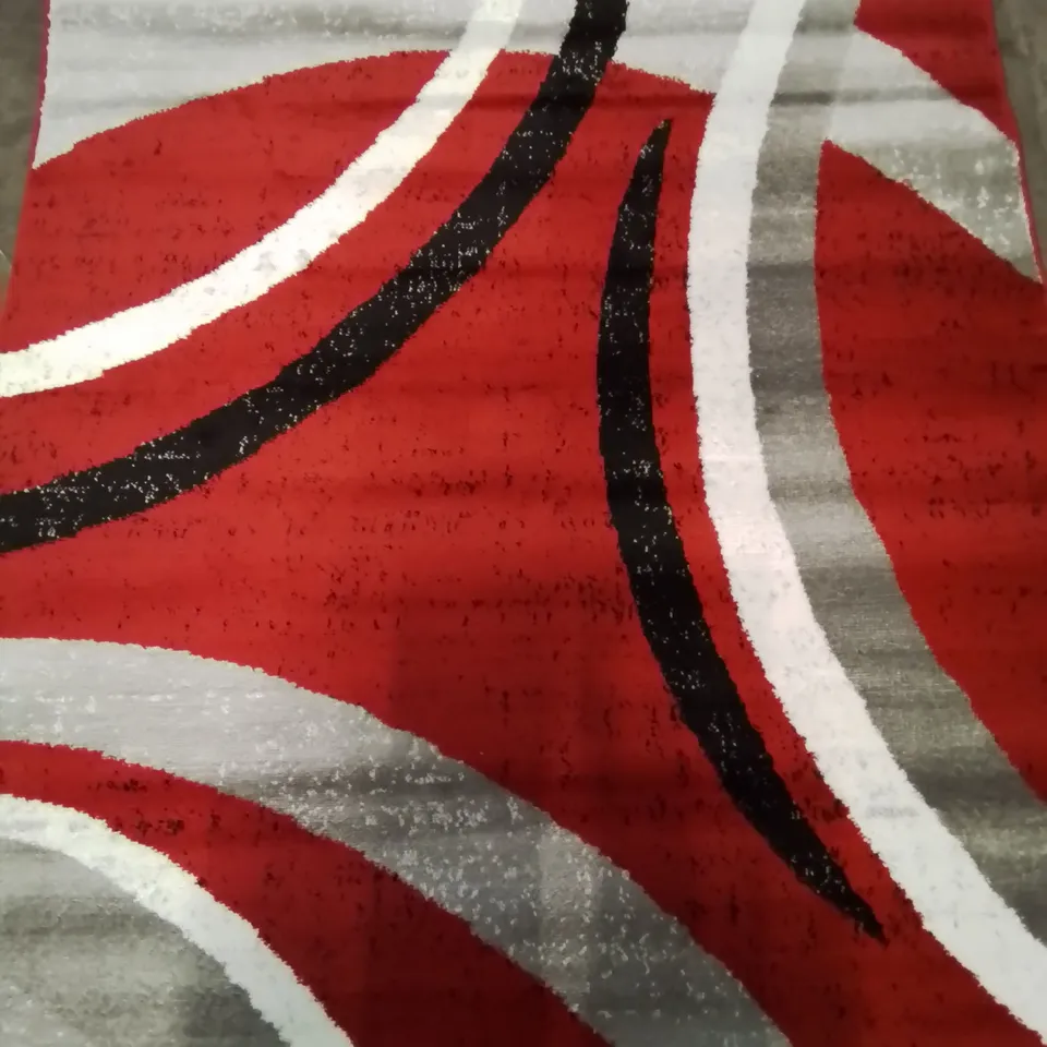 RUGSTORE SHOP RUG IN HAVANA DESIGN SIZE 120X170CM IN GREY AND RED COLOUR 
