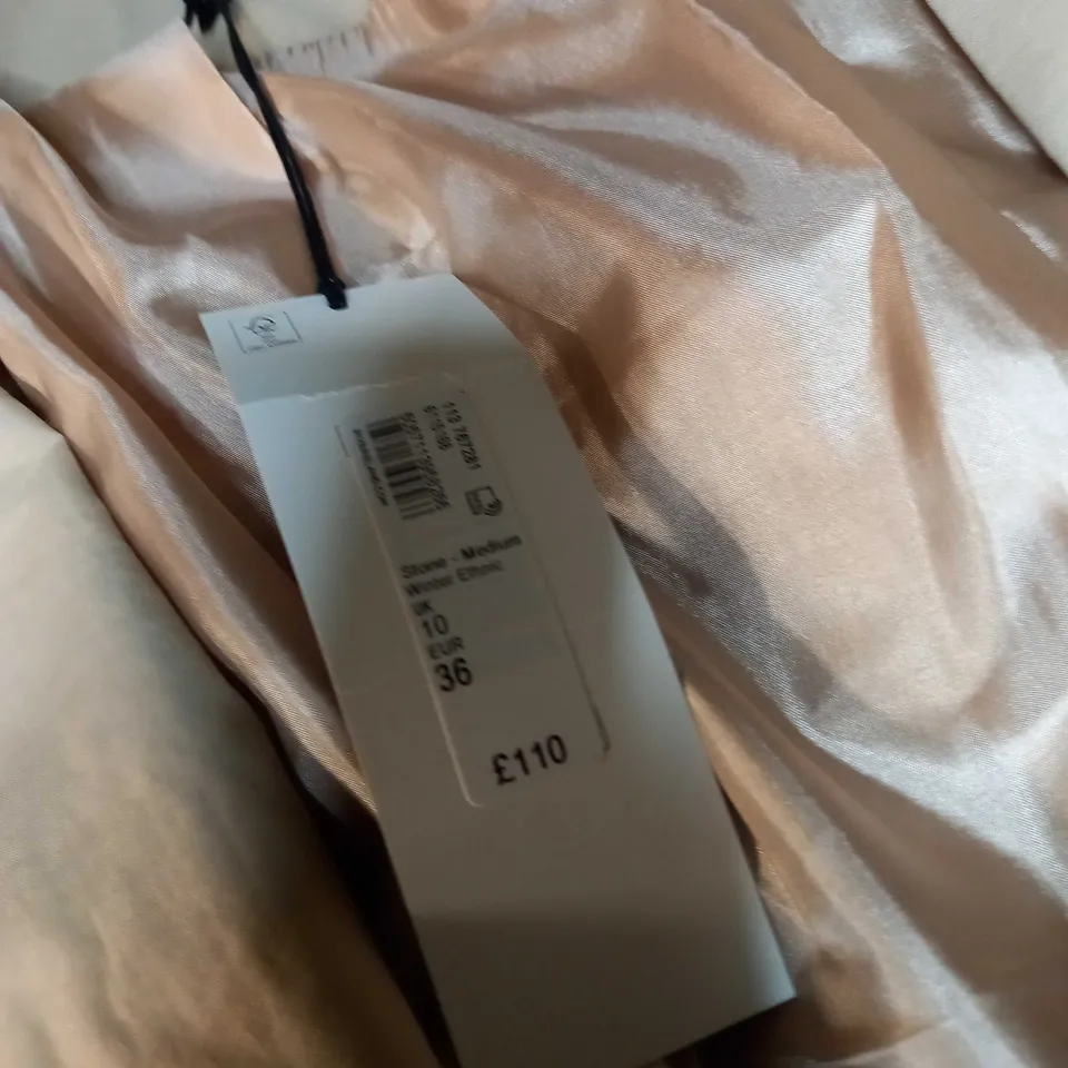 RIVER ISLAND STONE WINTER TRENCH COAT - SIZE 10