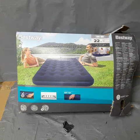 BOXED BESTWAY SOFT TOP AIR MATTRESS 