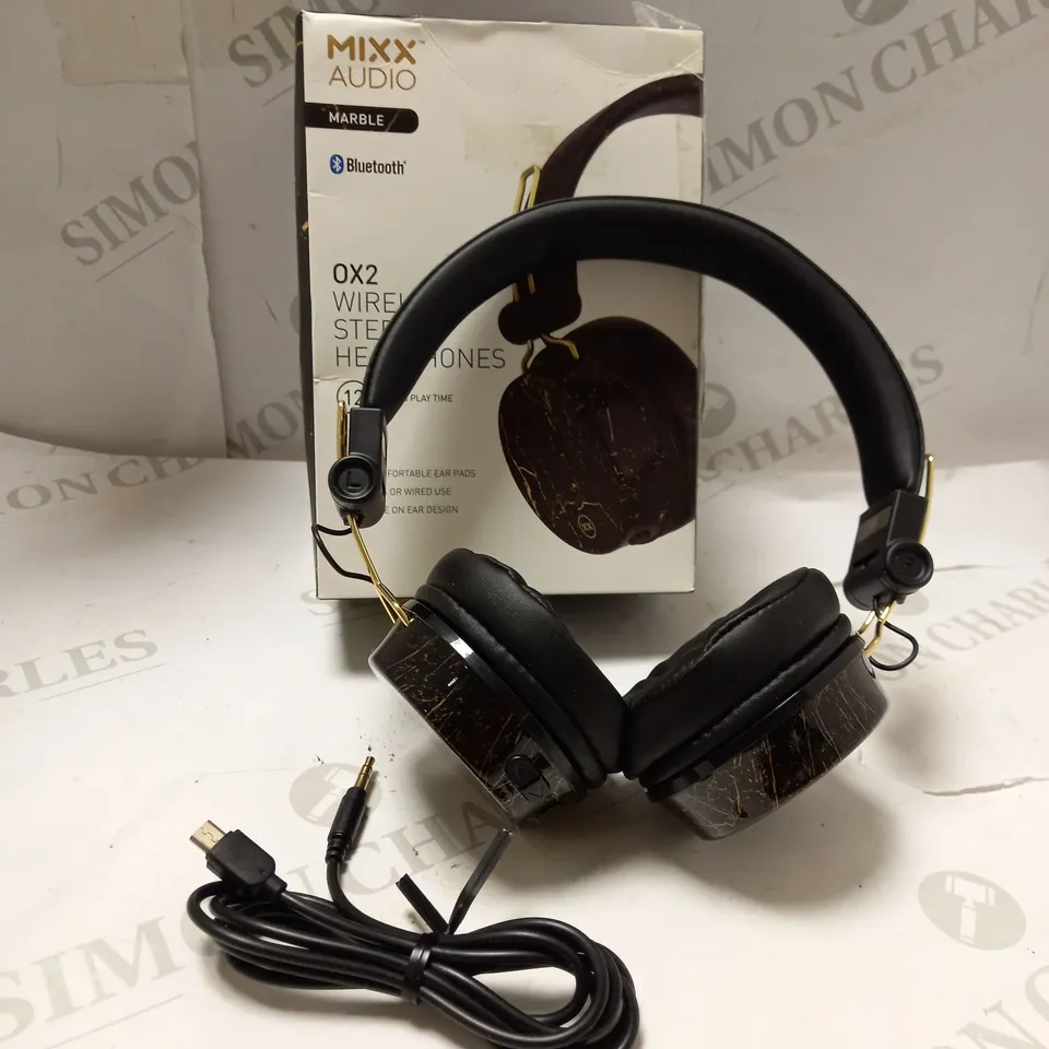 MIXX AUDIO MARBLE OX2 WIRELESS STEREO HEADPHONES 
