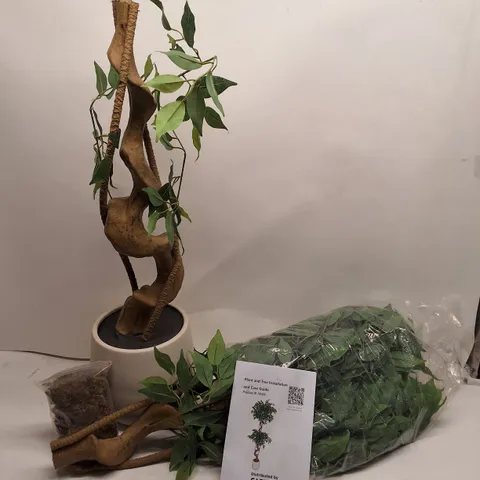BOXED GARVEE ARTIFICIAL FICUS PLANT IN POT
