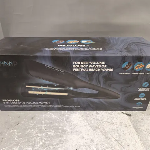 BOXED REVAMP PROGLOSS 2 IN 1 BEACH AND VOLUME WAVER WV-3000