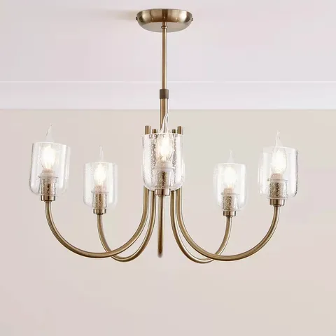 STOWE 5 LIGHT CEILING PENDANT - ANTIQUE BRASS