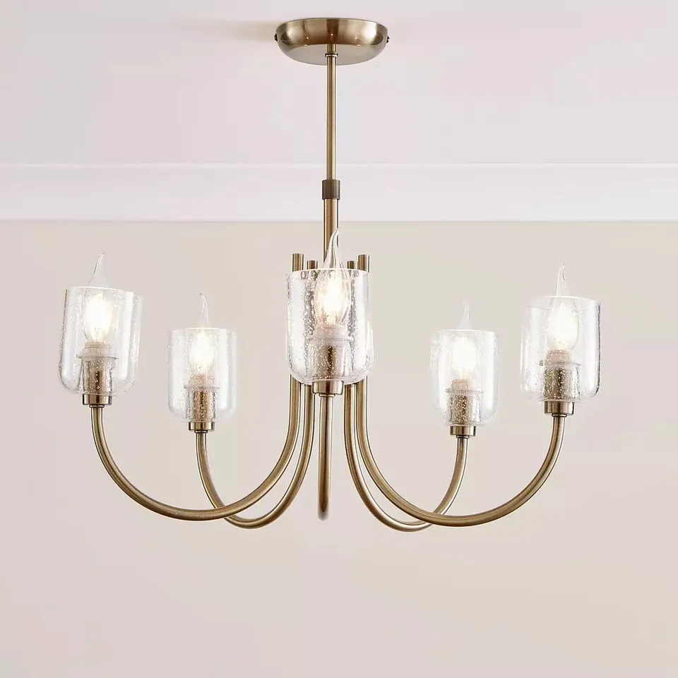 STOWE 5 LIGHT CEILING PENDANT - ANTIQUE BRASS
