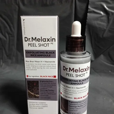 DR.MELAXIN PEEL SHOT PS EXFOLIATING BLACK RICE AMPOULE - 80ML