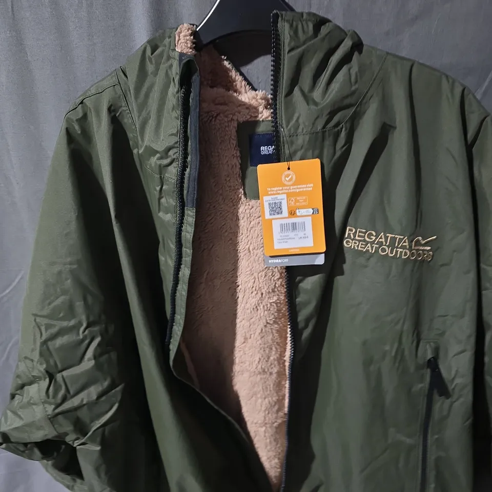 REGATTA GREAT OUTDOORS HYDRAFORT PARKA JACKET – DARK KHAKI, UK XS/S (UNISEX)