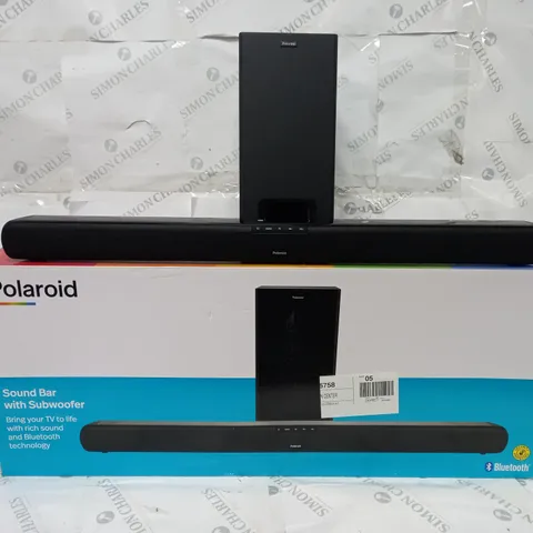 BOXED POLAROID SOUND BAR WITH SUBWOOFER