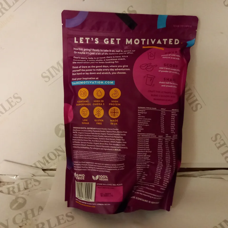 DARE -MOTIVATIONAL SHAKE - BLACK FOREST GATEAU (750G)