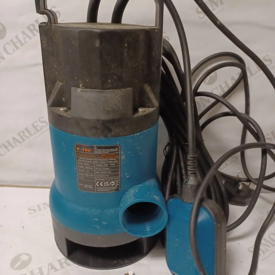 DRAPER 98911 SUBMERSIBLE CLEAN WATER PUMP 250W