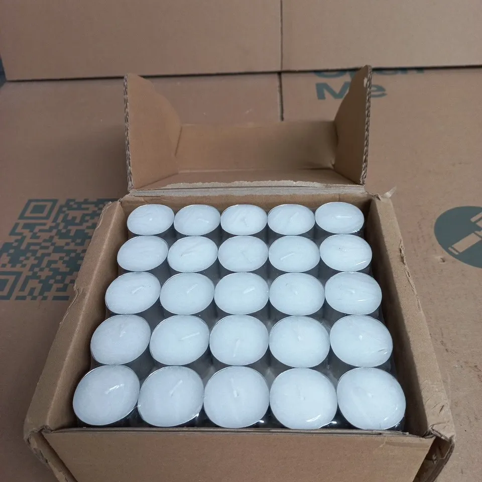BOX OF APPROX 100 TEA LIGHTS