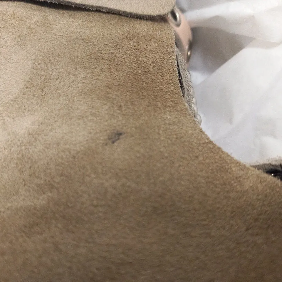 BOXED PAIR OF ISABEL MARANT MORLEY STUDDED SHOES TAUPE SIZE 40