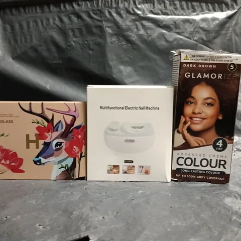 APPROXIMATELY 20 ASSORTED COSMETIC ITEMS TO INCLUDE ELECTRIC NAIL MACHINE, GLAMORIZE, ETC - COLLECTION ONLY