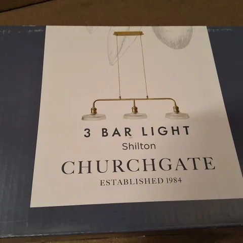 BOXED SHILTON CHURCHGATE 3-BAR CEILING LIGHT