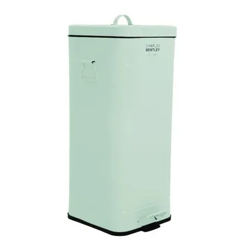 BOXED RETRO STEEL STEP ON TRASH CAN - 30L - GREEN (1 BOX)