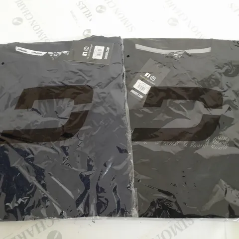 LOT OF 2 BAGGED DRUIDS MENS SQUAD T-SHIRTS - NAVY & BLACK BOTH 2XL