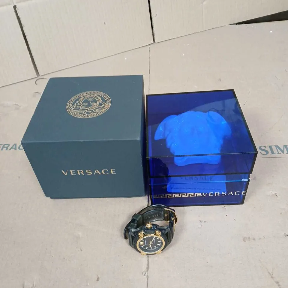 BOXED VERSACE ICON ACTIVE INDIGLO UNISEX WATCH