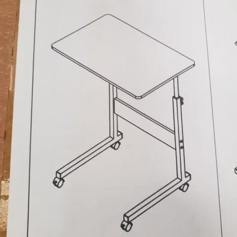 BOXED HEIGHT ADJUSTABLE COMPUTER TABLE STANDING DESK WITH WHEELS