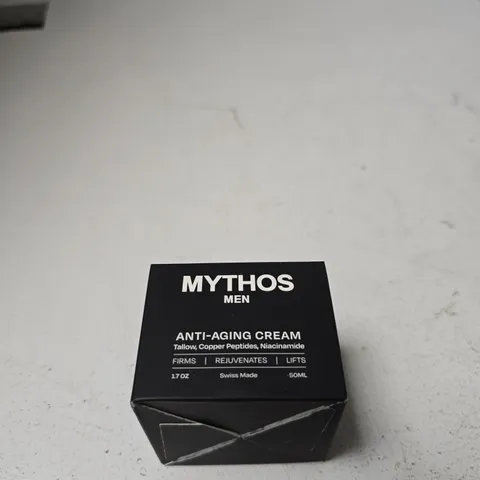 MYTHOS MEN ANTI-AGING CREAM – 50 ML (1.7 OZ), SWISS MADE, BOXED