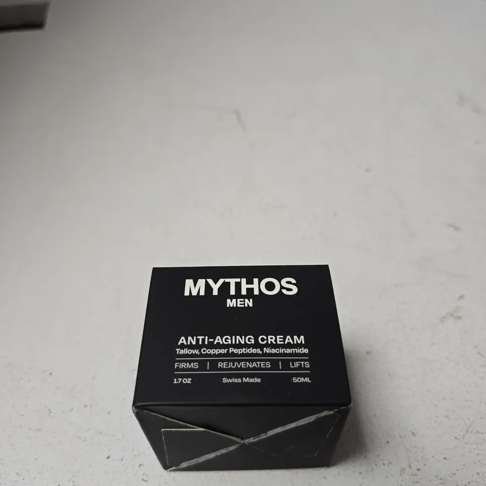 MYTHOS MEN ANTI-AGING CREAM – 50 ML (1.7 OZ), SWISS MADE, BOXED