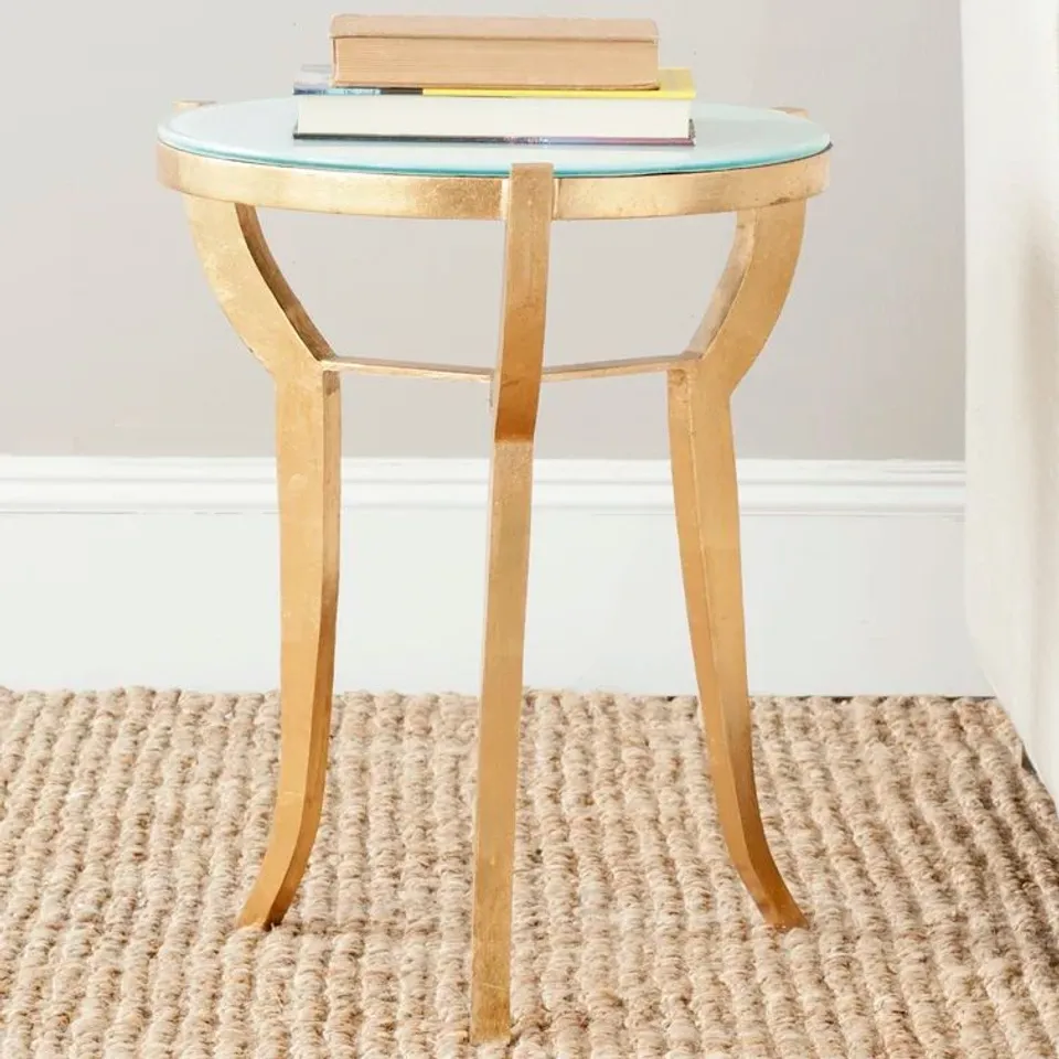 BOXED JENSON ROUND TOP SIDE TABLE 