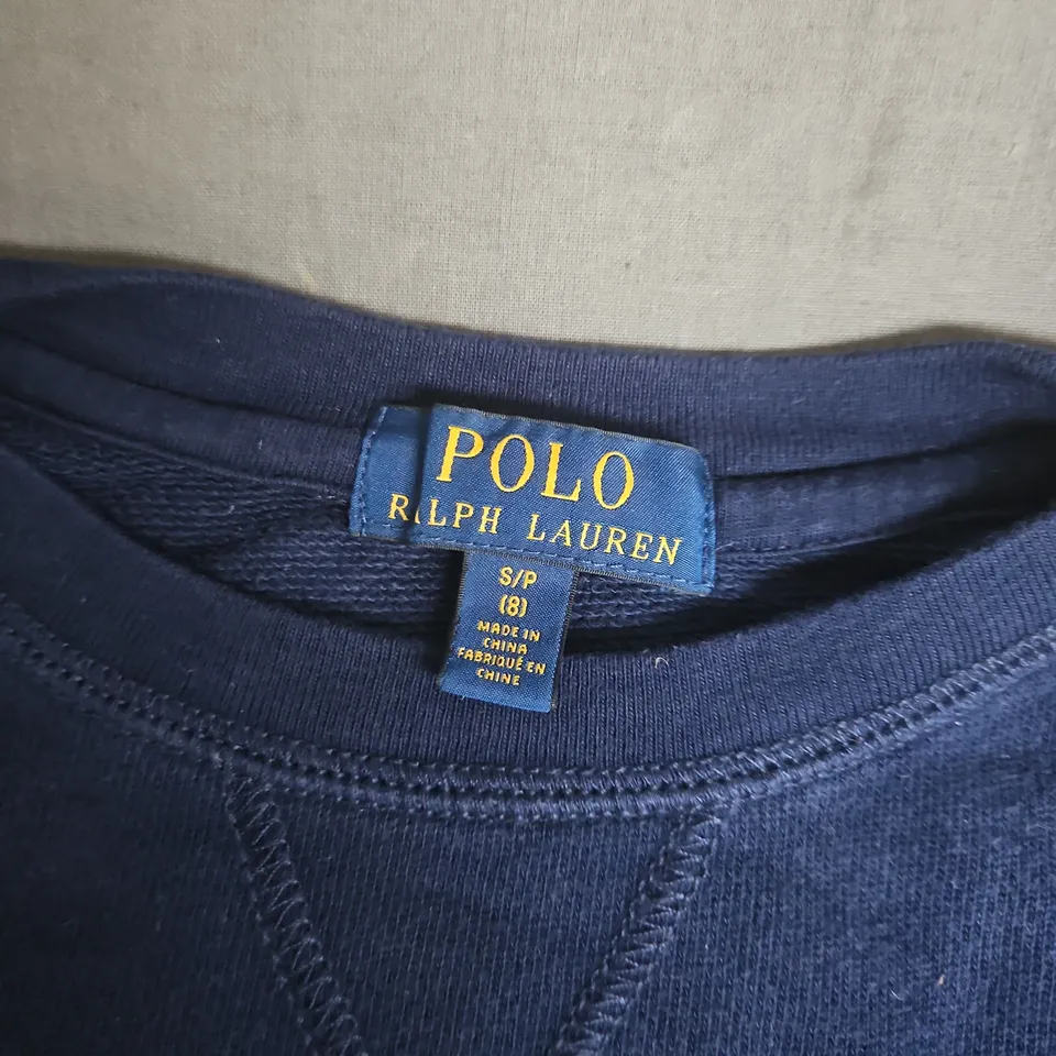 POLO RALPH LAUREN NAVY SWEATSHIRT – UK SIZE S (S/P ON LABEL)
