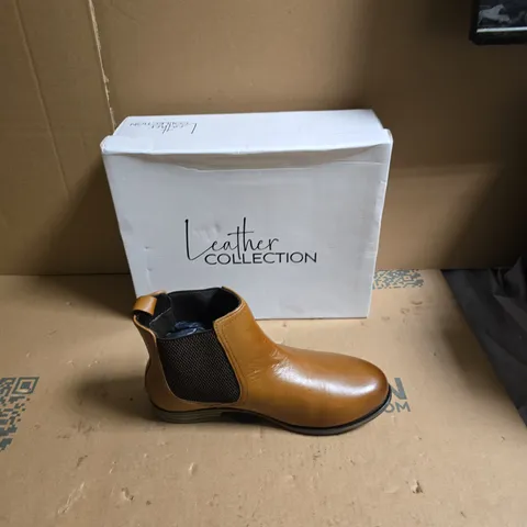 TAN LEATHER ANKLE BOOT – LEATHER COLLECTION - UK SIZE 7