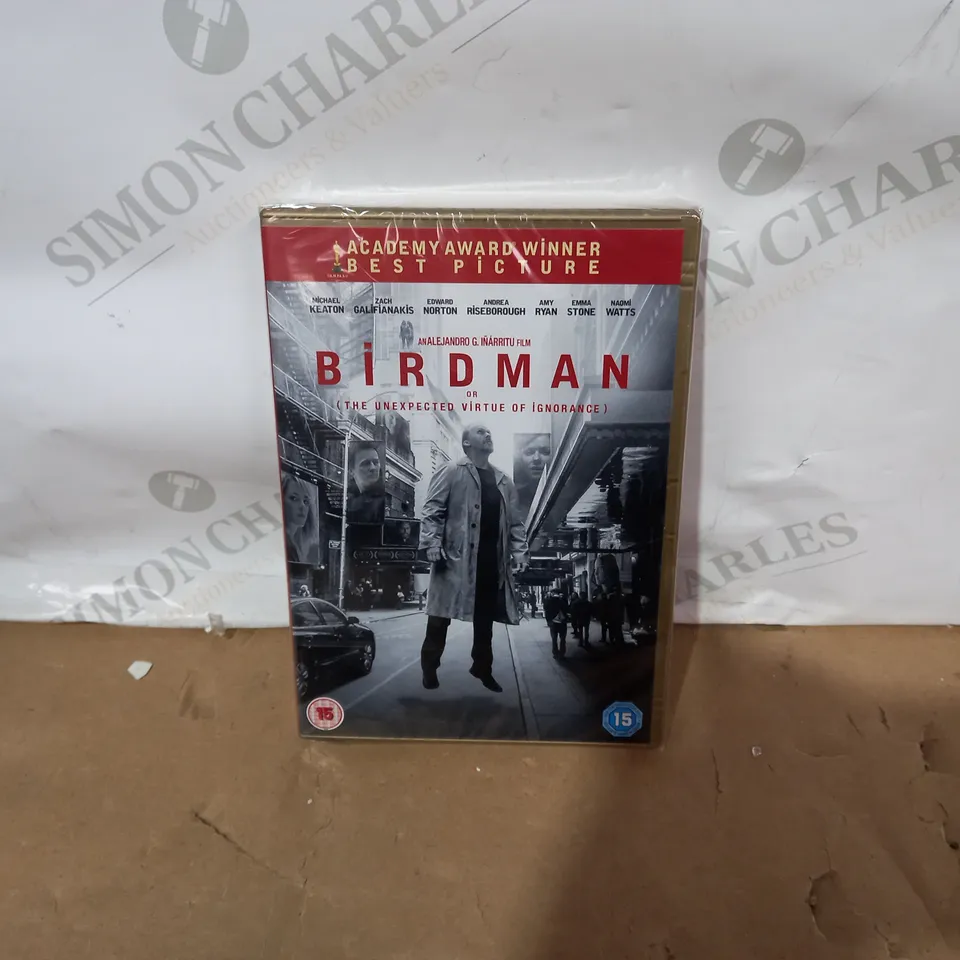 LOT OF APPROXIMATELY 16 SEALED BIRDMAN (THE UNEXPECTED VIRTUE OF IGNORANCE) DVDS