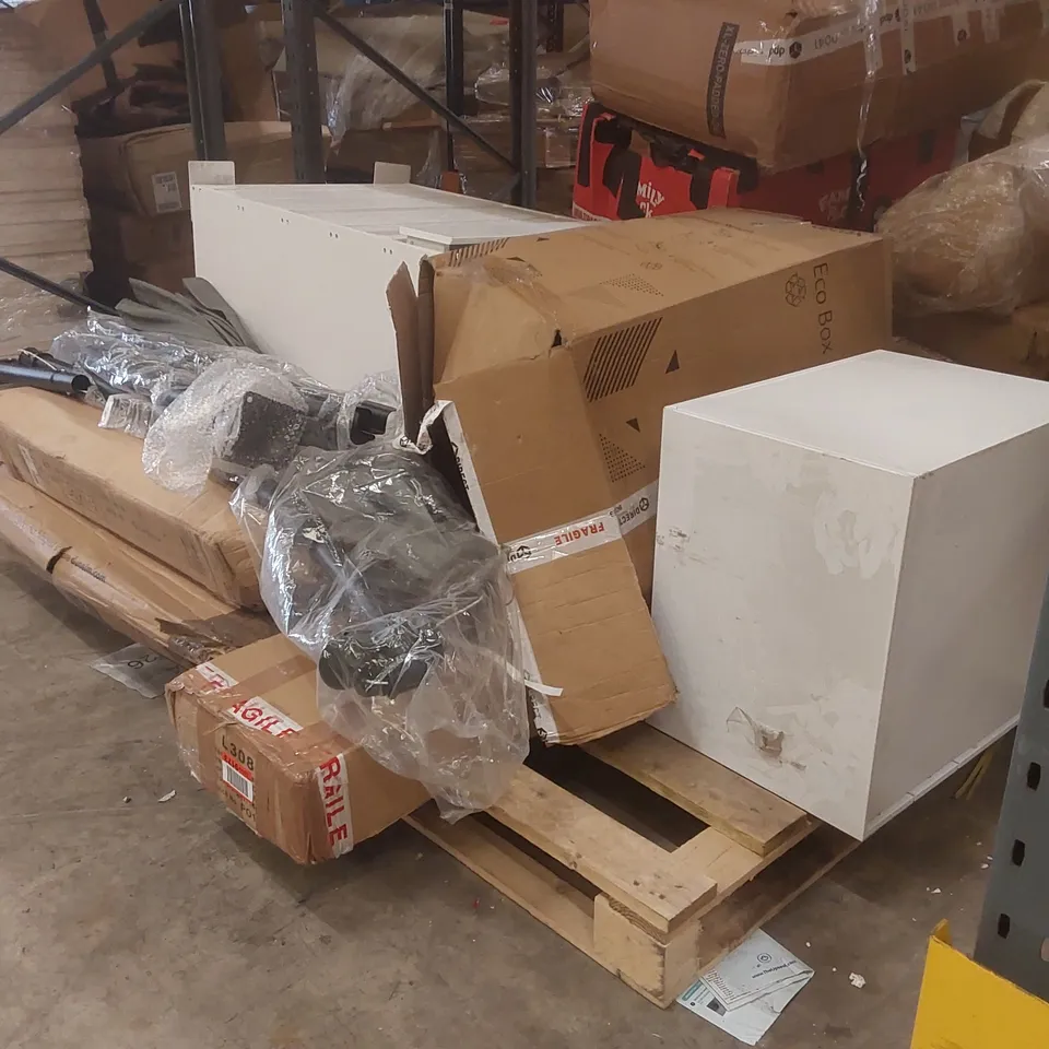 PALLET CONTAINING A LARGE QUANTITY OF ASSORTED FURNITURE PARTS ECT