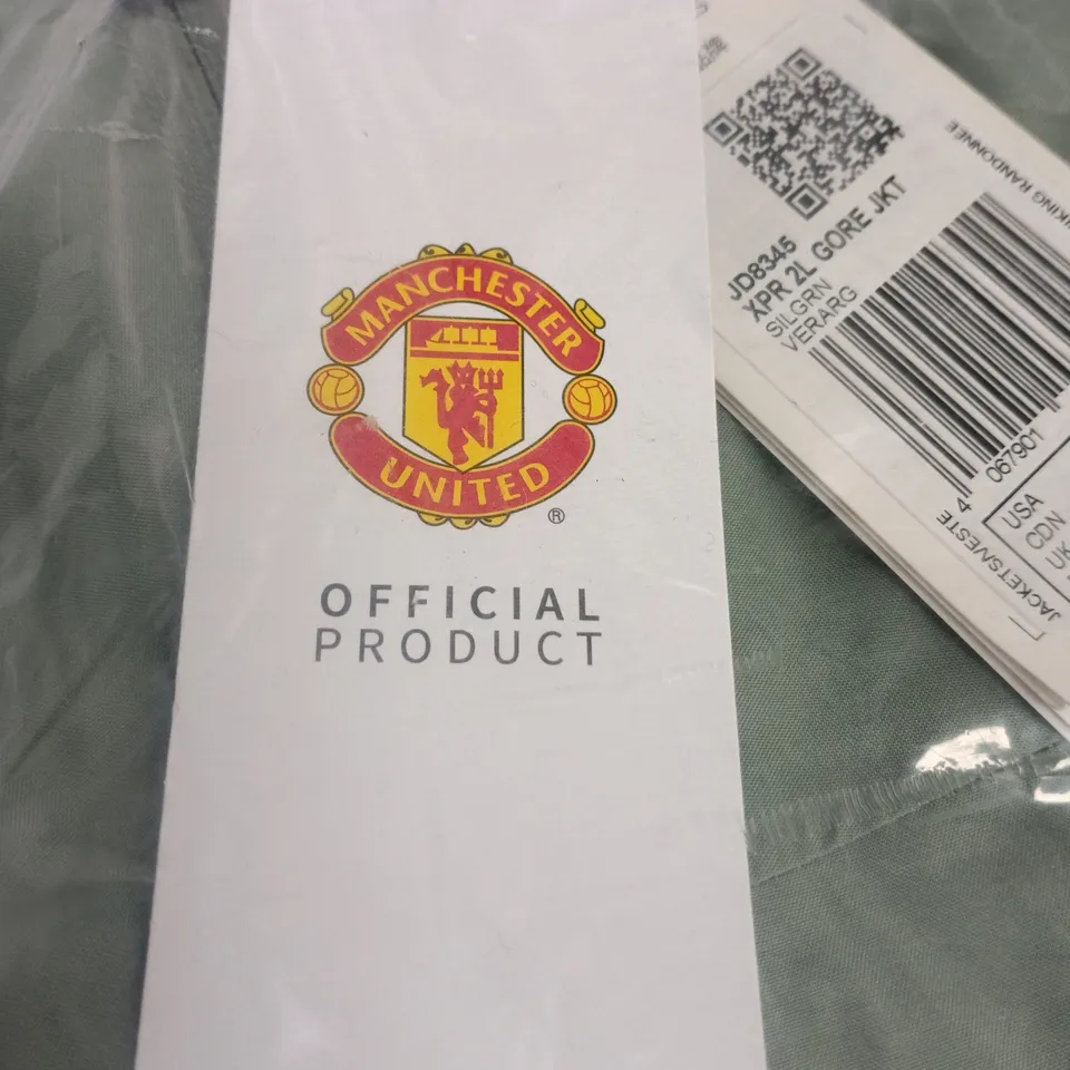ADIDAS MANCHESTER UNITED GORE-TEX JACKET – GREEN – MEN'S XL – OFFICIAL PRODUCT