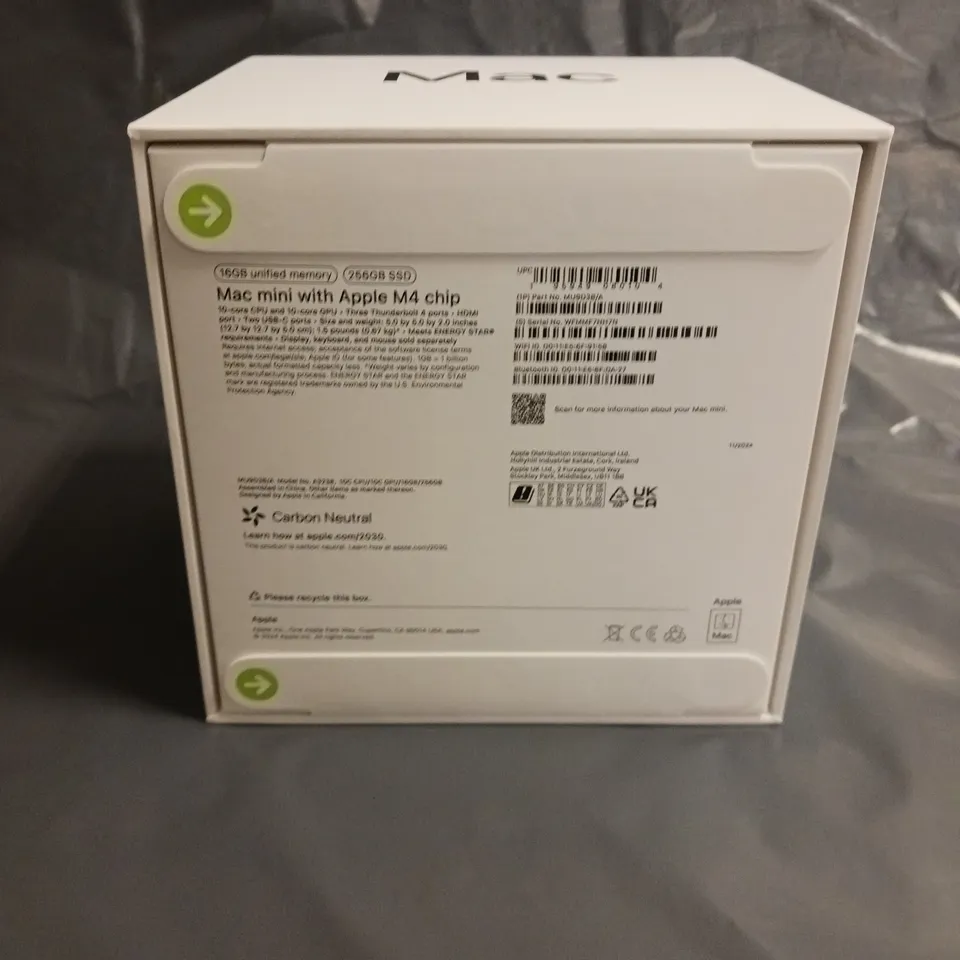 SEALED BRAND NEW MAC MINI WITH M4 CHIP 16GB UNIFIED MEMORY 256GB SSD